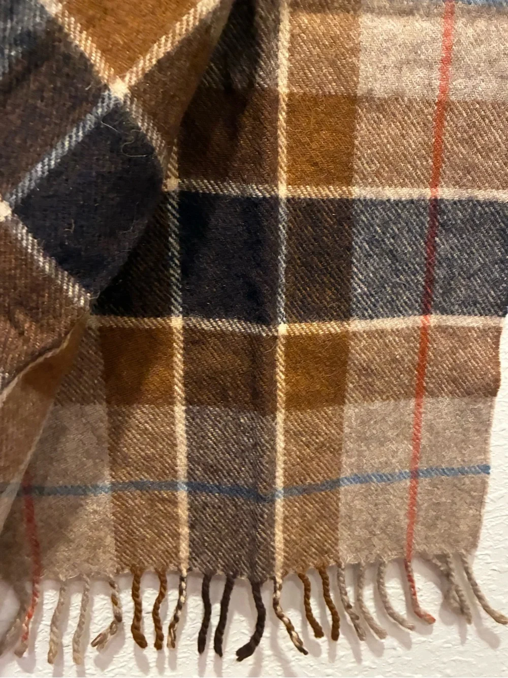 Vintage Christian Dior Monsieur plaid scarf 100% cashmere Western Germany